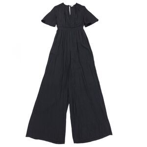 ARITZIA Wilfred Illana Wide Leg Flutter Jumpsuit Black Quiet Luxury Minimal Boho